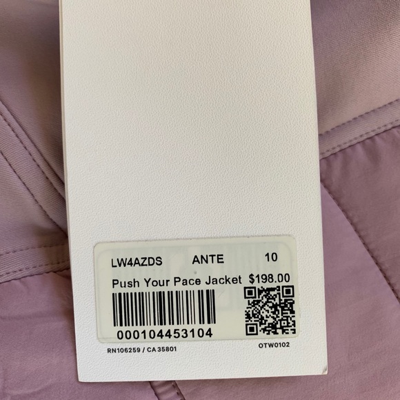 Push your pace jacket lululemon Antoinette pink 10 - Picture 4 of 6